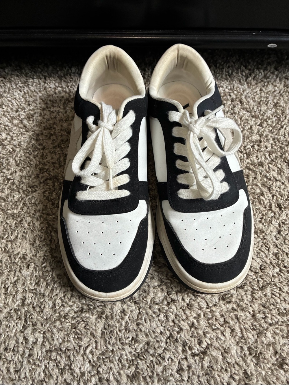 Vintage Havana Two-Tone Black and White Women's Sneakers